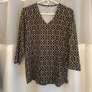 Lulu B Black/ Gold shirt- Large
